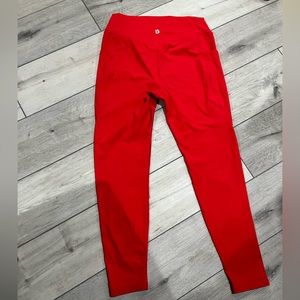 Buffbunny Rosa Pocket Leggings - Red - XL